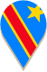 Location icon with Democratic Republic of Congo flag